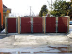 8' Chain Link Red Privacy Slats